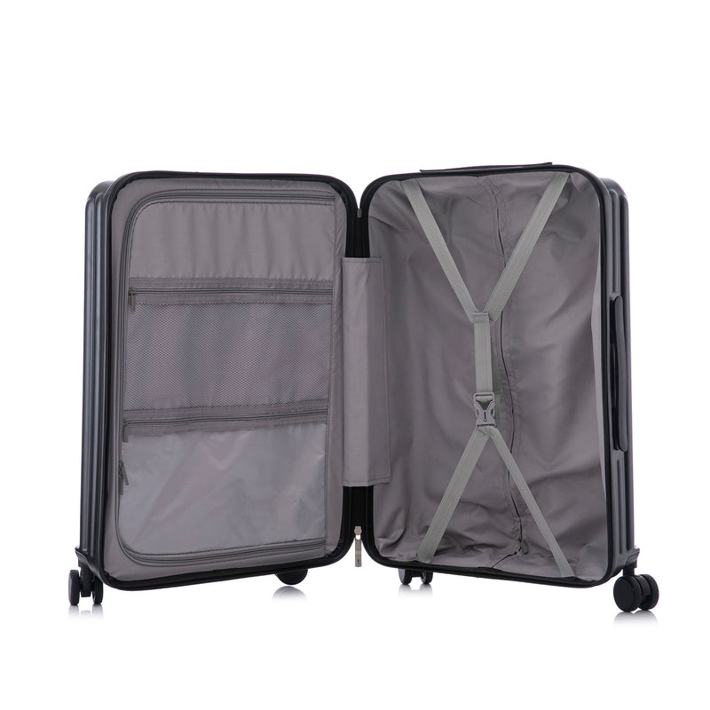 20" / 24" / 28" 3 Pieces / Set Spinner Wheel Luggage, Carry On Suitcase, With Cup Holder & USB Port & Phone Holder