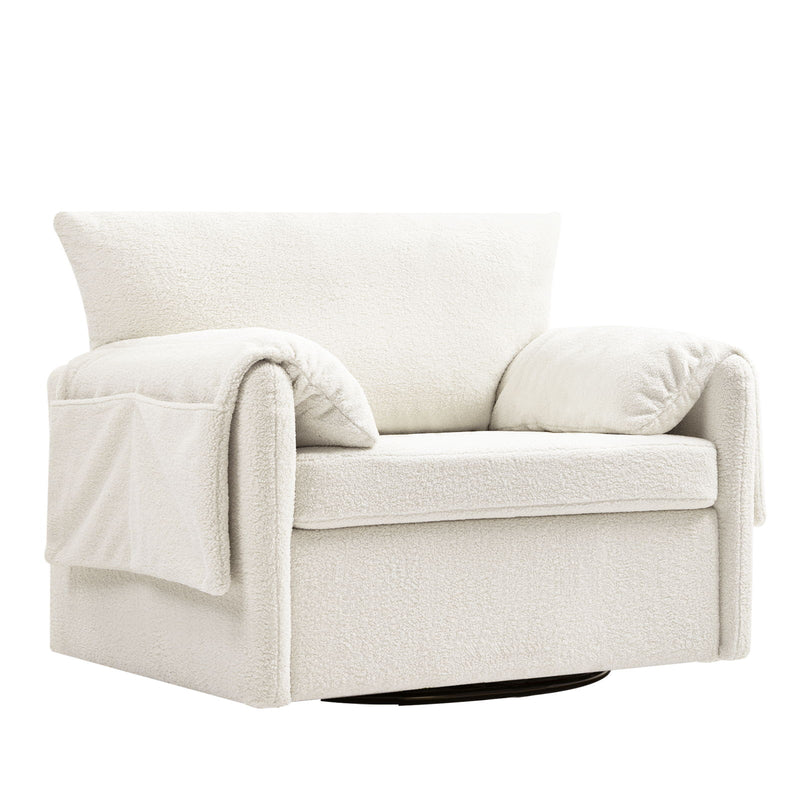 Oversized Swivel Armchair Modern Chair & Single Sofa Lounge, Comfortable Seating For Living Room