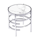 Elegant Round Table With Sintered Stone Top & Sturdy Metal Frame