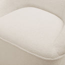 Anson - Swivel Chair With Soft Rounded Back - Off White