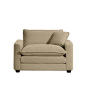 Modern Classic Corduroy Fabric Single Chair Deep Seat Sofa With Pillow