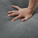 Upholstered L Shaped Sectional Sofa With Storage, Movable Ottoman, And 6 Throw Pillows