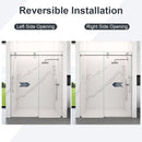 Frameless Single Sliding Shower Door With Clear Tempered Glass