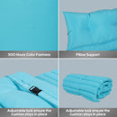 2 Piece Outdoor Chaise Lounge Chair Cushion Set