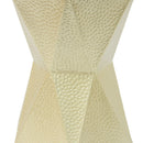 Modern Hexagon Side Table With Knockout Pit Texture - Gold