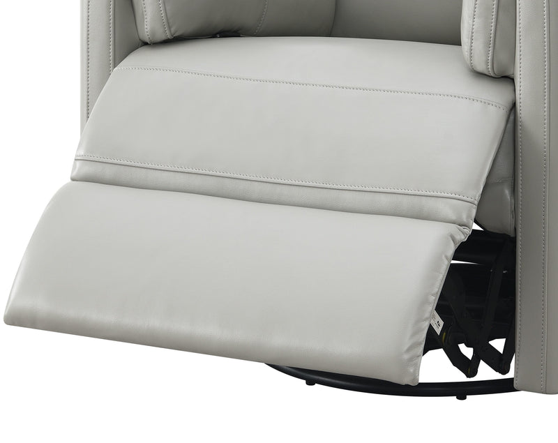 Sagen - Chenille Glider Recliner With Swivel