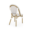Outdoor Rattan And Aluminum French Bistro Chairs Set