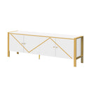 Modern Minimalist TV Stand With 2 Spacious Cabinets