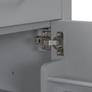 Bathroom Vanity With Ceramic Sink, Modern Single Bathroom Cabinet With 2 Doors And A Shelf, Soft Close Doors