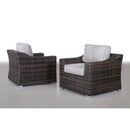 Modern Patio Chair With Cushions (Set of 2) - Brown