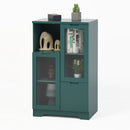 Modern Cabinet With Glass Doors And Drawer