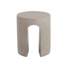 Outdoor Round With U Shape Side Table - Light Gray