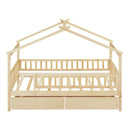 House Bed With 2 Drawers