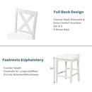 5 Pieces Counter Height Rustic Farmhouse Dining Room Wooden Bar Table Set With 2 Stools And 2 Chairs