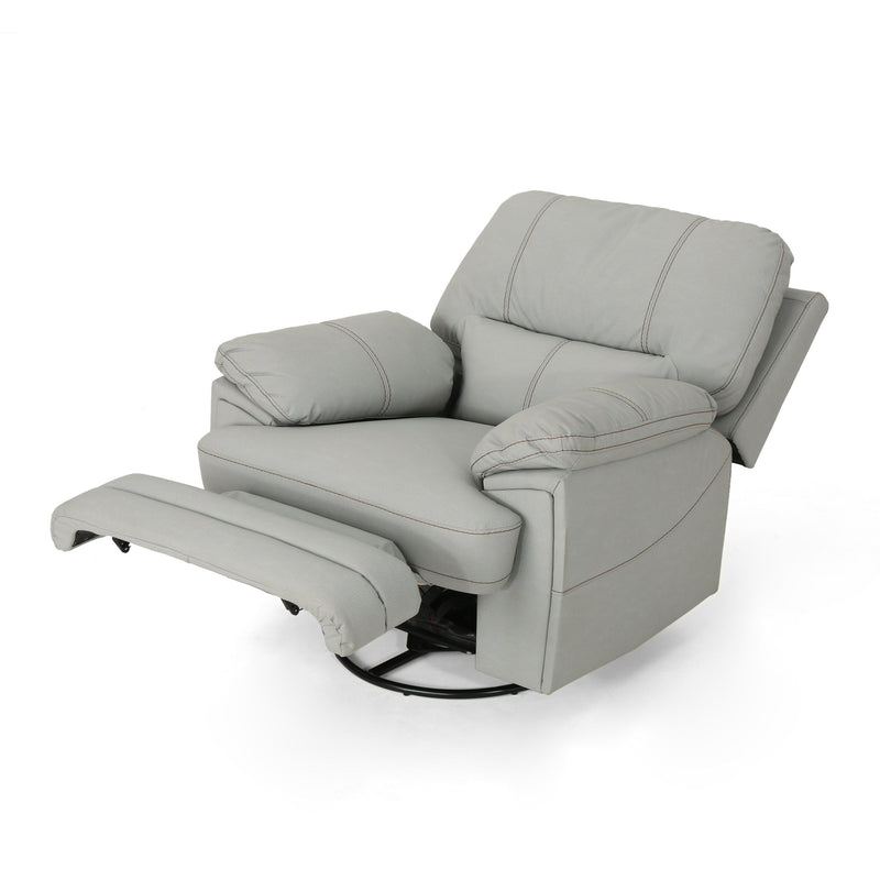 Wide - Faux Leather Manual Swivel Standard Recliner