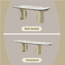 Cora - Dining Table - Ceramic Top & Golden Champange