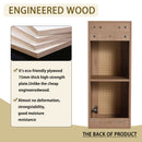 Modern Wall Mounted Bathroom Vanity With Resin Sink And 2 Side Cabinet, Imitative, Construction - Imitative Oak