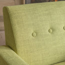 Nebulize - Upholstered Fabric Club Chair With Button Tufted And Square Off Arm And Back