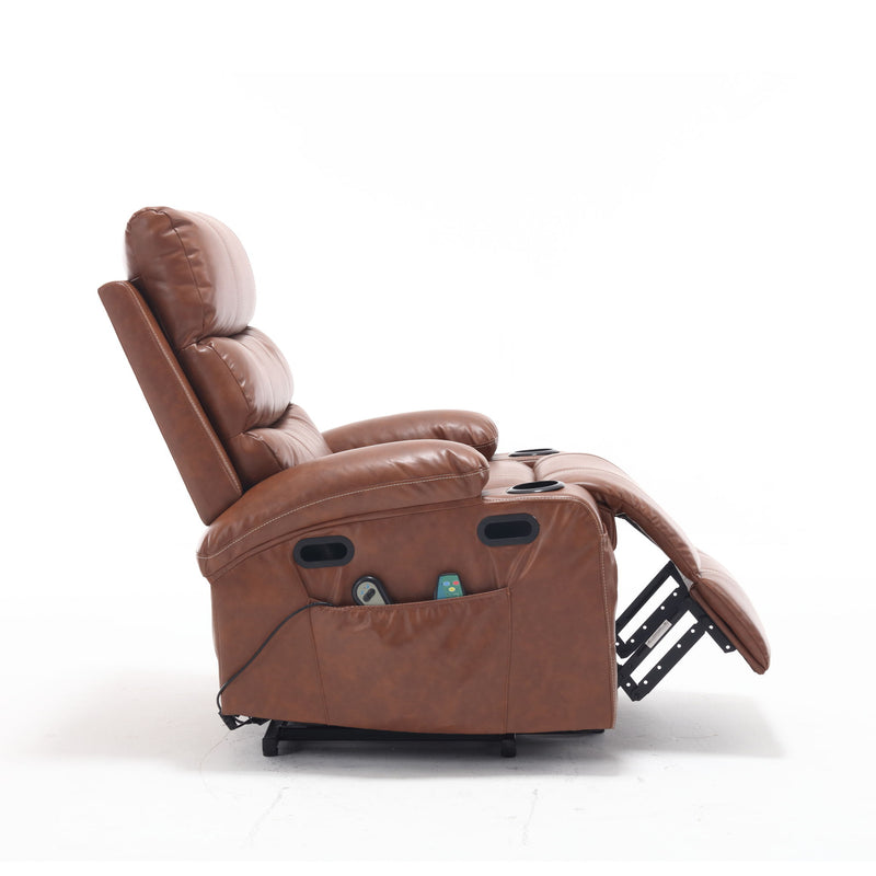Cozy Electric Power Lift Recliner Chair Sofa For Elderly With Vibration Massage And Lumbar Heat