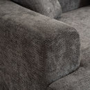 Modern Style Ultra Smooth Curved Sofa With 3 Pillows