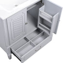 Vintage Style Bathroom Vanity With Sink, Multi Functional Storage, Soft-Closing Door