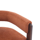 Modern Upholstered Accent Arm Chair With Barrel Back Design