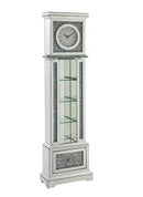 Noralie - 63" Standing Grandfather Clock With LED - Mirrored & Faux Diamonds
