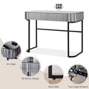 Mirrored Makeup Vanity Table With Stainless Steel Base And 2 Drawers