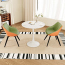 Round Dining Table Set With Tulip Design And 2 Chairs