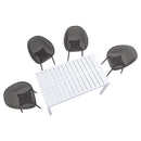 4 Pack Lounge Chair Set With Long Table
