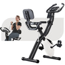 Exercise Bike Folding Stationary Bikes For Home With 16 Level Magnetic Resistance