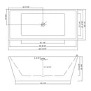Glossy Freestanding Soaking Tub With Drain, Spacious Stand Alone Bathtub For Bathrooms - Glossy White