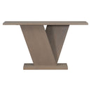 Console Table With V Shape Base, Sculptural Entryway Accent