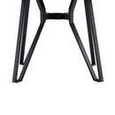 Mid Century Modern Round Dining Table With Metal Legs And Open Shelf