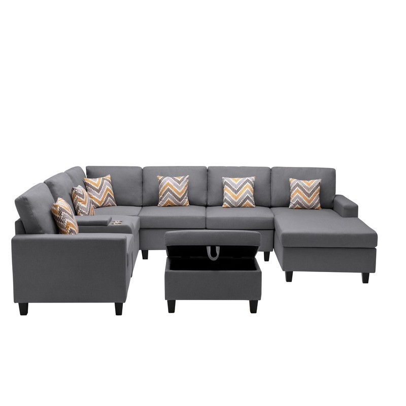 Nolan - 8 Piece Sectional Sofa With Interchangeable Legs