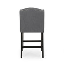 Vienna - Fabric Tufted Counter Stool With Nailhead Accents (Set of 2)