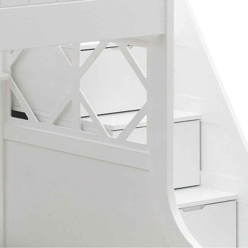 Meyer - Twin Over Full Bunk Bed With Storage - White