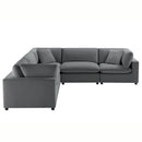 Caylie - Modular 5 Piece Sectional - Charcoal