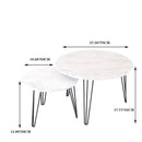 Round Nesting Coffee Table For Living Room (Set of 2)
