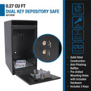 0 27 Cu Ft Dual Key Depository Safe - Black