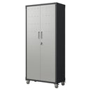 Metal Garage Storage Cabinet With Wheels Heavy Duty Tool Storage Cabinet - Brushed Nickel