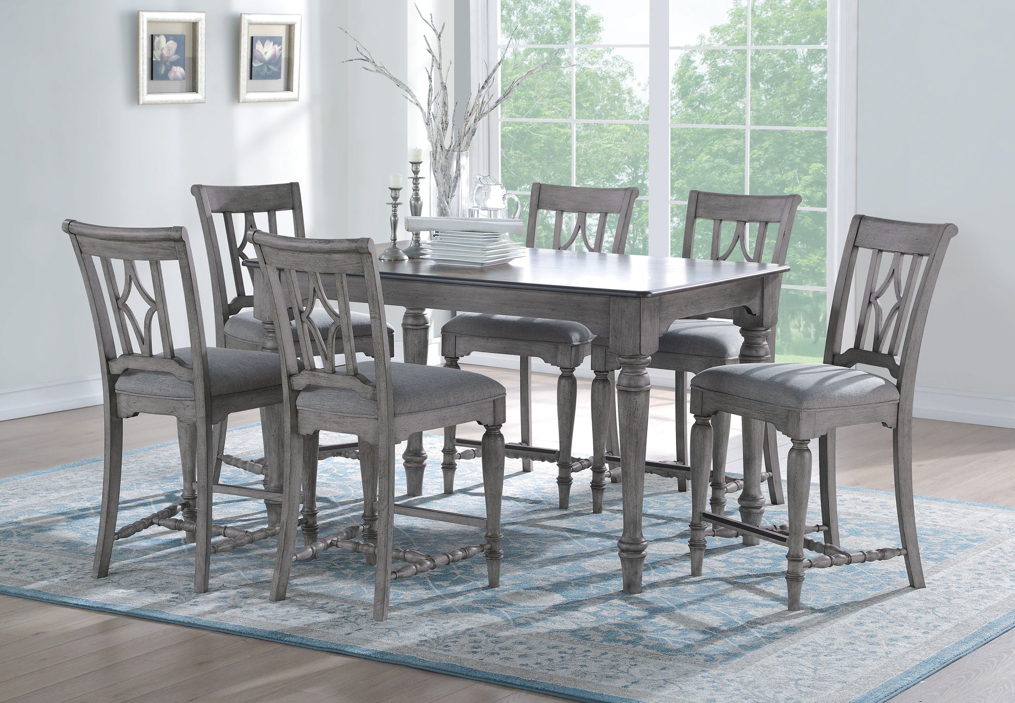 Plymouth - Counter Chair (Set of 2) - Gray
