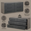 Estevon - Dresser - Gray Oak Finish - Atlantic Fine Furniture Inc
