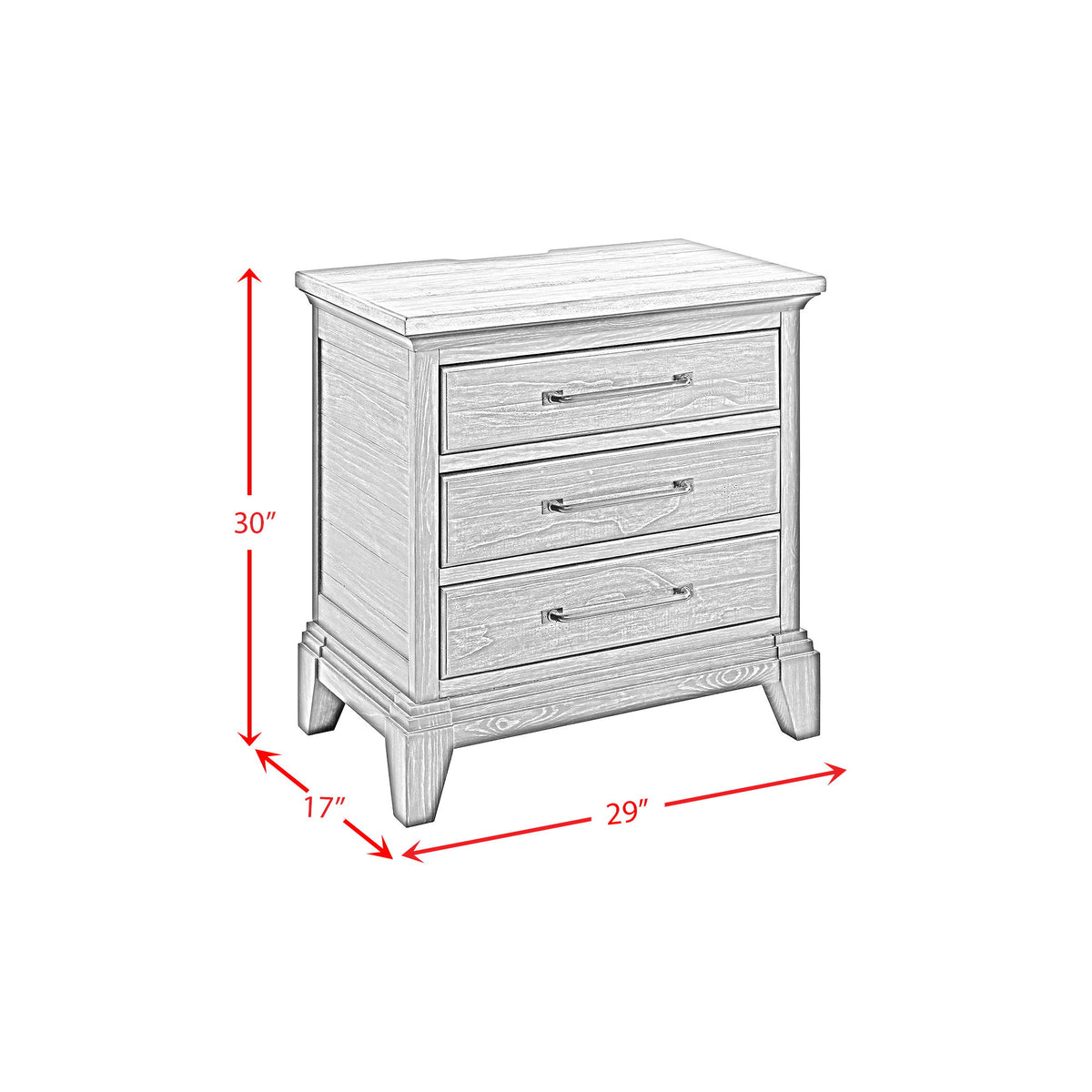 Montrose Nightstand With Charger & Sensor Light in Espresso & Brown by Elements International, view 12