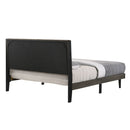 Valdemar - Queen Bed - Brown Fabric & Weathered Gray
