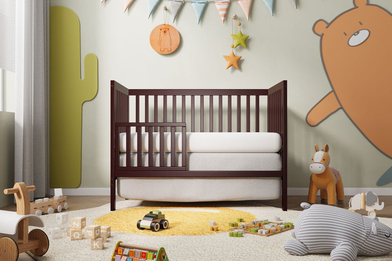 Crib 5 In 1 Convertible, Converts From Baby Crib To Toddler Bed, Fits Standard Full Size Crib Mattress