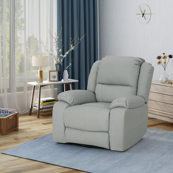 39' Wide Faux Leather Manual Swivel Standard Recliner