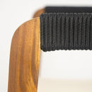 Outdoor 3 Pieces Acacia Wood Dining Set With Cushions