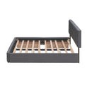 Upholstered Platform Bed With Classic Headboard And Drawers, No Box Spring Needed