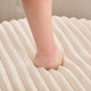 Modern Upholstered Round Ottoman Coffee Table With Storage Shelf